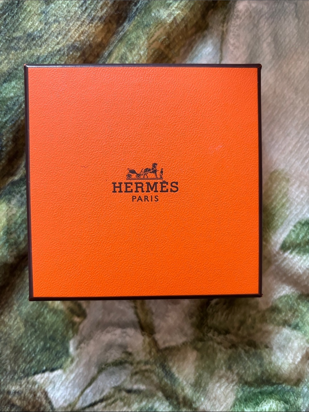Empty Hermes Box with Original Printed Enamel Jewellery Booklet